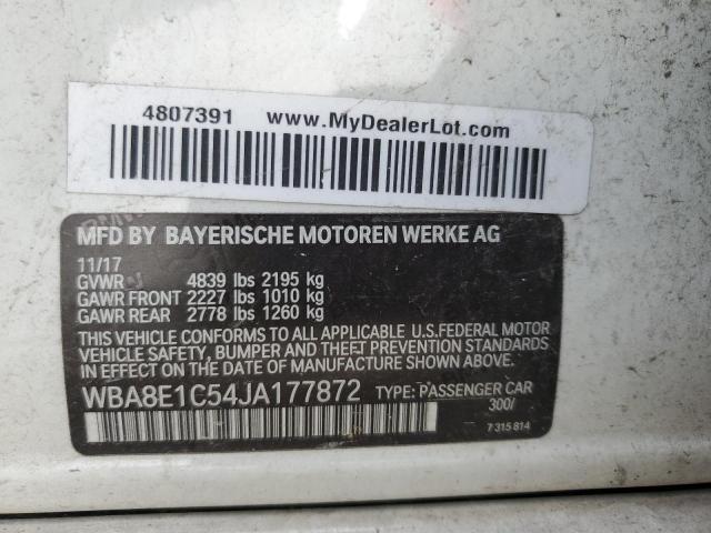WBA8E1C54JA177872 - 2018 BMW 330E Ağ foto 10