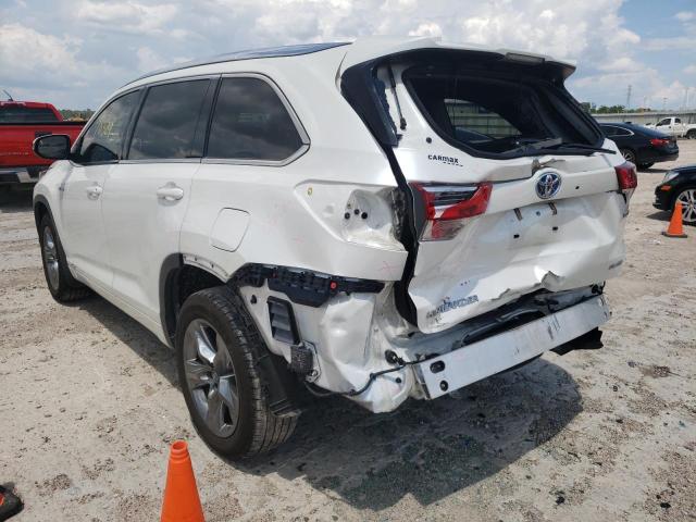 5TDDGRFH0JS037997 - 2018 TOYOTA HIGHLANDER WHITE photo 3