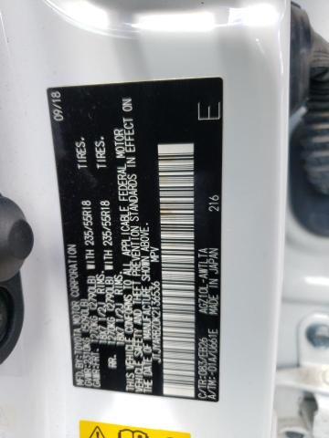 JTJYARBZ0K2136536 - 2019 LEXUS NX 300 BAS 白色 照片 10