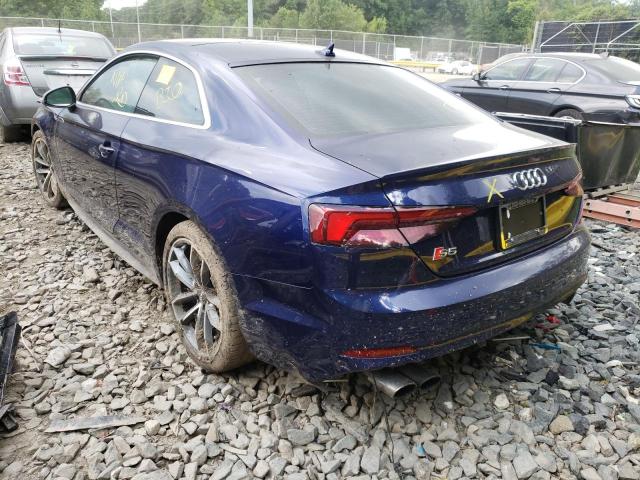 WAUR4AF59JA057617 - 2018 AUDI S5 PRESTIG BLUE photo 3