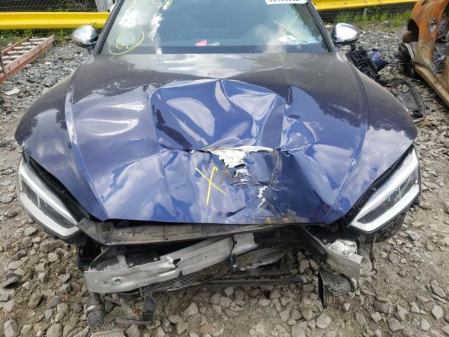 WAUR4AF59JA057617 - 2018 AUDI S5 PRESTIG BLUE photo 7