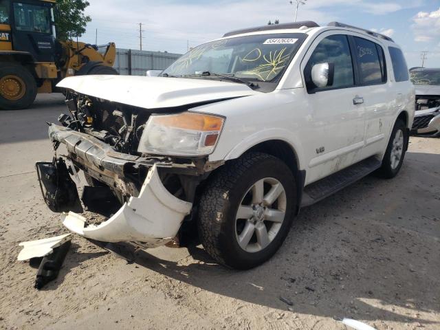 5N1AA08C18N631804 - 2008 NISSAN ARMADA SE WHITE photo 2