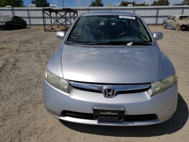 JHMFA36276S022381 - 2006 HONDA CIVIC HYBR SILVER photo 9