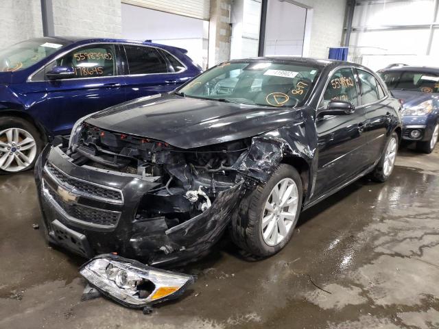 1G11G5SX2DF284461 - 2013 CHEVROLET MALIBU 3LT შავი ფოტო 2