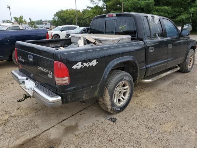 1D7HG48NX3S323296 - 2003 DODGE DAKOTA QUA BLUE photo 4