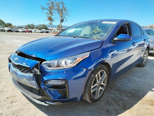 3KPF34AD1KE096984 - 2019 KIA FORTE GT L BLUE photo 2