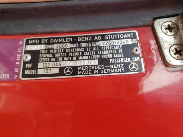 10704412023006 - 1975 MERCEDES-BENZ 450 SL RED photo 10