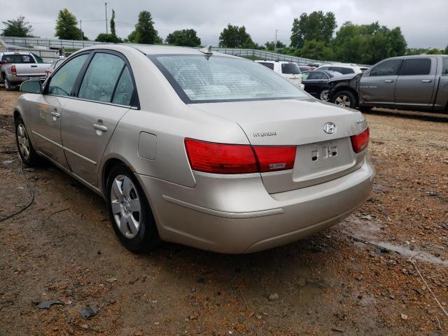 5NPET46C49H464950 - 2009 HYUNDAI SONATA GLS BEIGE photo 3