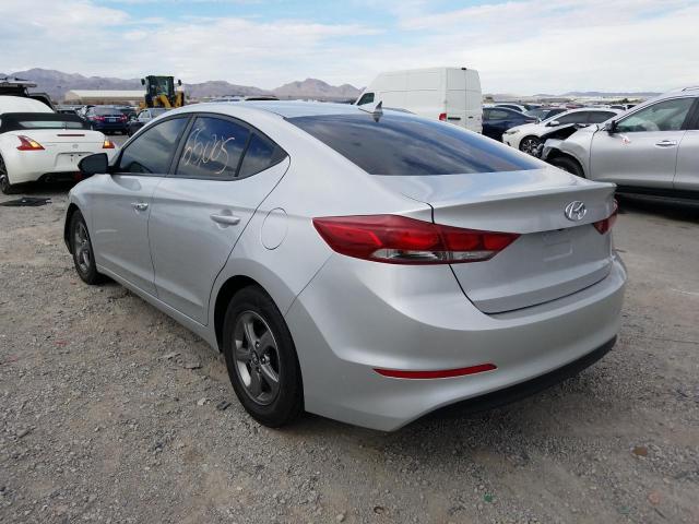 5NPD94LAXHH089920 - 2017 HYUNDAI ELANTRA EC SILVER photo 3