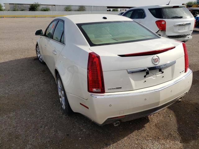 1G6DR57V180150655 - 2008 CADILLAC CTS HI FEA WHITE photo 3