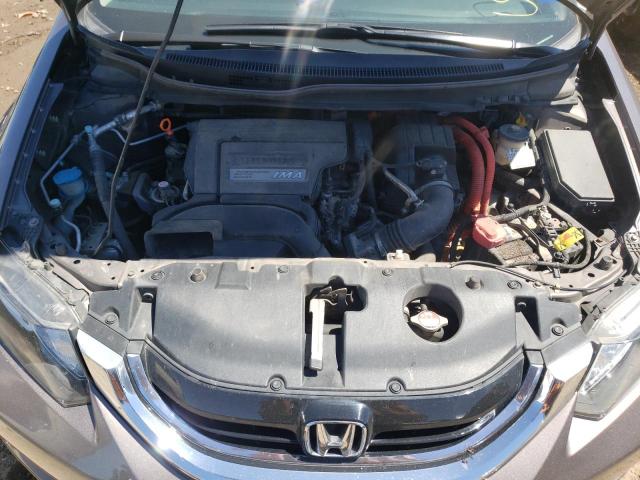 19XFB4F33EE001316 - 2014 HONDA CIVIC HYBR GRAY photo 7