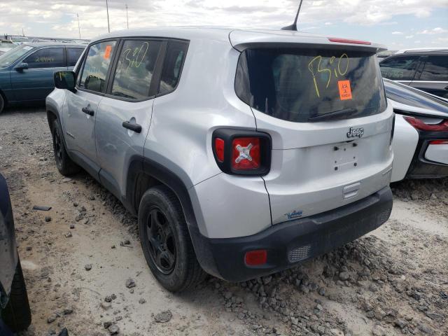 ZACNJAAB0KPK58134 - 2019 JEEP RENEGADE S SILVER photo 3