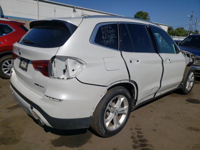 5UXTR9C5XKLP92530 - 2019 BMW X3 XDRIVE3 WHITE photo 4
