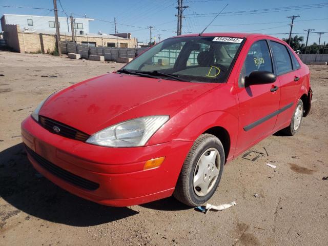 1FAFP33P12W211486 - 2002 FORD FOCUS LX RED photo 2