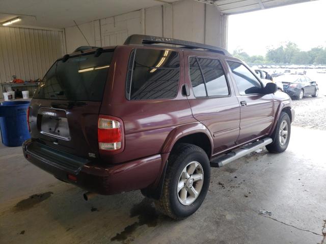 JN8DR09Y04W900811 - 2004 NISSAN PATHFINDER MAROON photo 4