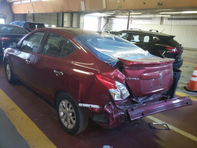 3N1CN7AP9JL840269 - 2018 NISSAN VERSA S RED photo 3