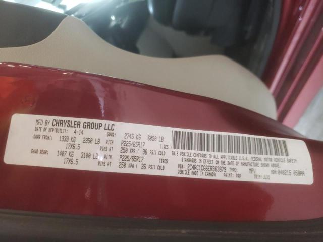 2C4RC1CG6ER363879 - 2014 CHRYSLER TOWN & COU RED photo 10