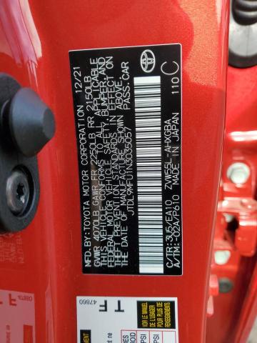 JTDL9MFU1N3035057 - 2022 TOYOTA PRIUS LE RED photo 10