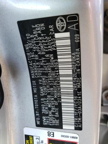 2T1BU4EE2AC441063 - 2010 TOYOTA COROLLA BASE  照片 10