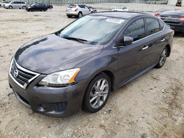 3N1AB7AP6DL788720 - 2013 NISSAN SENTRA S GRAY photo 2