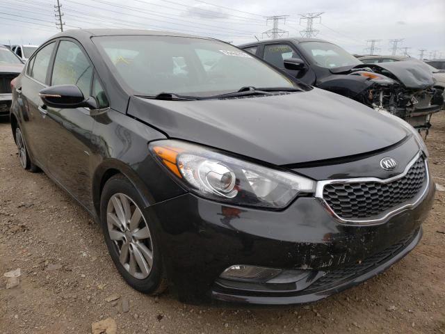 KNAFX4A88E5194253 - 2014 KIA FORTE EX BLACK photo 1