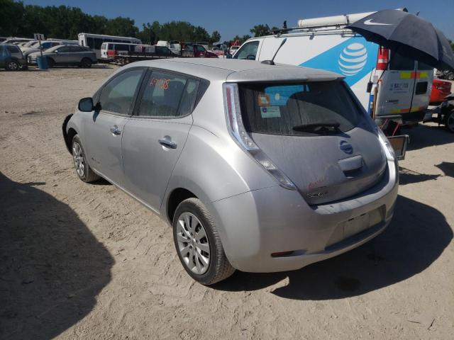 1N4AZ0CPXDC400578 - 2013 NISSAN LEAF S SILVER photo 3