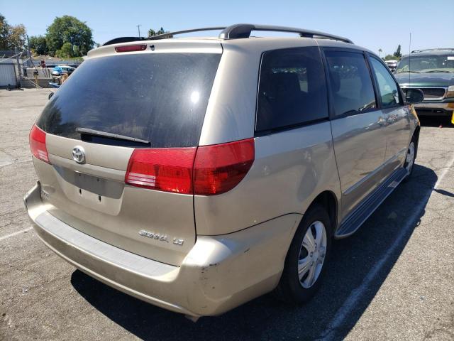 5TDZA23C74S066439 - 2004 TOYOTA SIENNA VAN GOLD photo 4