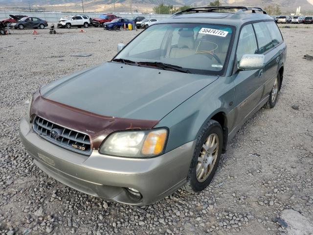 4S3BH806037605281 - 2003 SUBARU OUTBACK GREEN photo 2