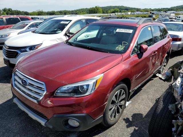 4S4BSANC1H3279556 - 2017 SUBARU OUTBACK RED photo 2