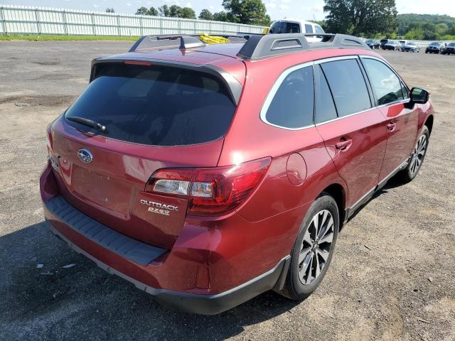 4S4BSANC1H3279556 - 2017 SUBARU OUTBACK RED photo 4
