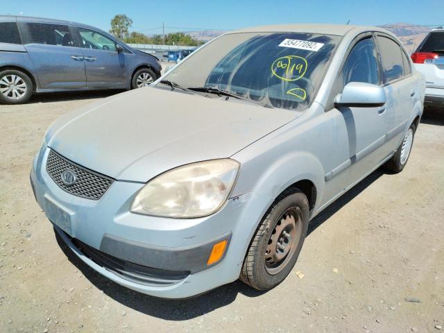 KNADE123386417036 - 2008 KIA RIO BASE BLUE photo 2