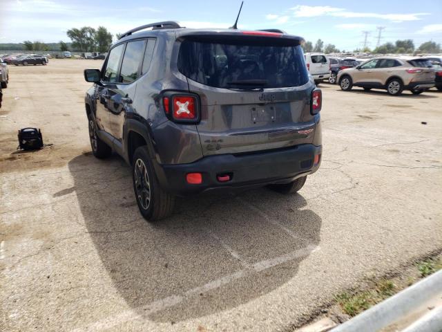 ZACCJBCT0GPD30950 - 2016 JEEP RENEGADE T GRAY photo 3