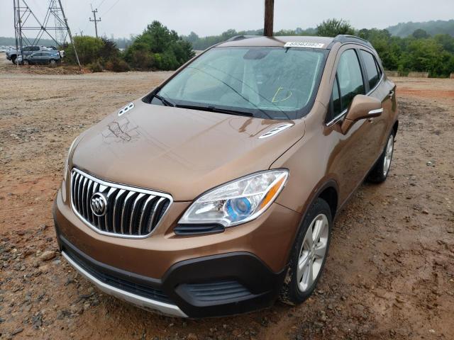 KL4CJASB4GB539082 - 2016 BUICK ENCORE BROWN photo 2