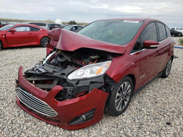 1FADP5DU2HL116808 - 2017 FORD C-MAX TITA MAROON photo 2