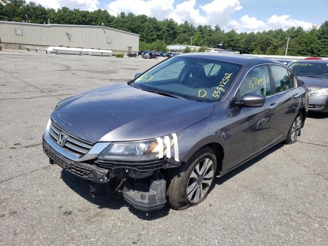 1HGCR2F30FA235986 - 2015 HONDA ACCORD LX GRAY photo 2