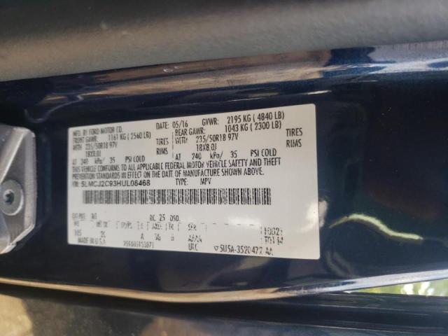 5LMCJ2C93HUL08468 - 2017 LINCOLN MKC SELECT BLUE photo 10