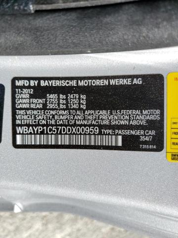 WBAYP1C57DDX00959 - 2013 BMW 650 XI ვერცხლისფერი ფოტო 10