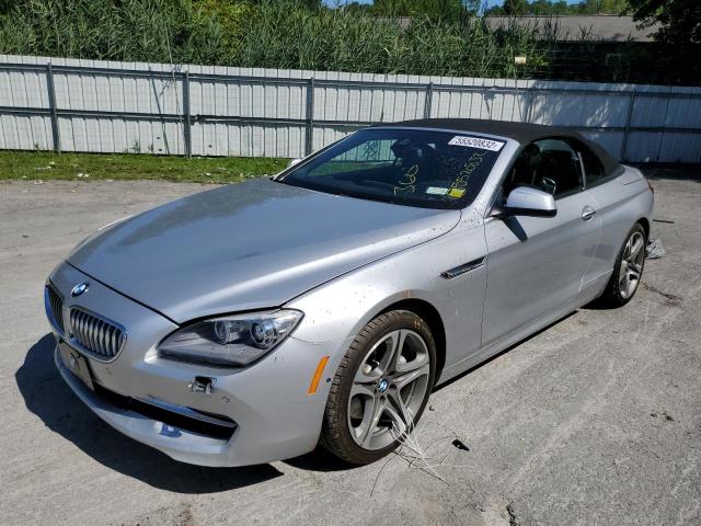 WBAYP1C57DDX00959 - 2013 BMW 650 XI SILVER photo 2