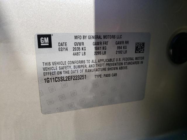 1G11C5SL2EF223251 - 2014 CHEVROLET MALIBU 1LT თაფლისფერი ფოტო 10