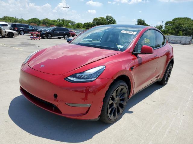 7SAYGDEE7NF366852 - 2022 TESLA MODEL Y Красный фото 2