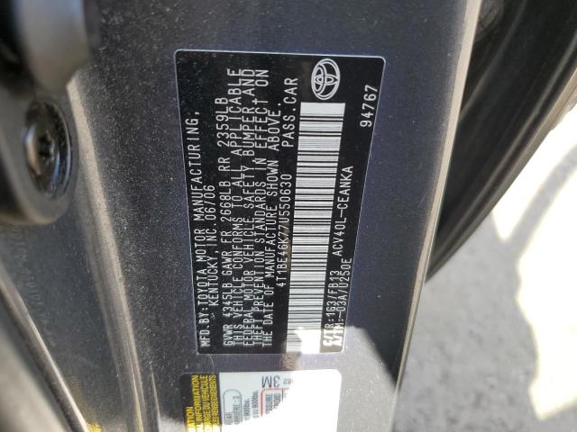 4T1BE46K77U550630 - 2007 TOYOTA CAMRY CE  photo 10