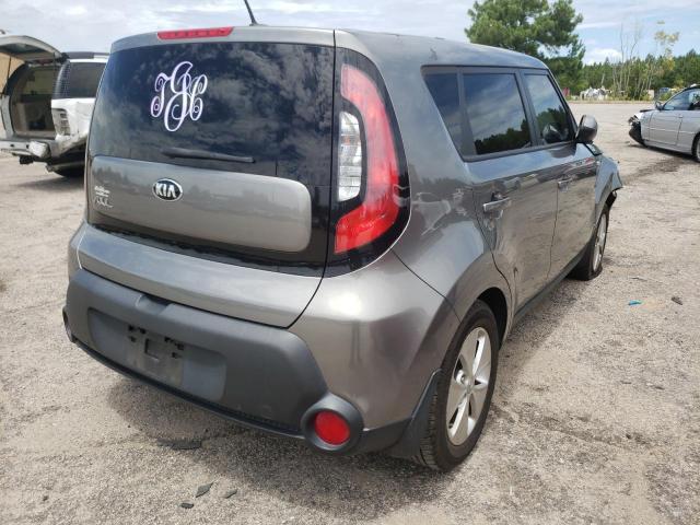 KNDJN2A26E7063815 - 2014 KIA SOUL GRAY photo 4