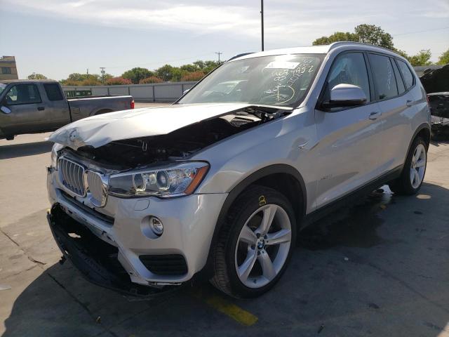 5UXWX9C32H0W74452 - 2017 BMW X3 XDRIVE2 SILVER photo 2