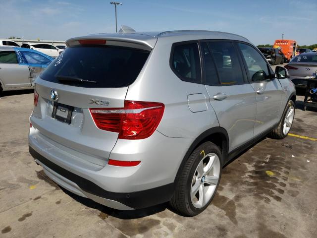 5UXWX9C32H0W74452 - 2017 BMW X3 XDRIVE2 SILVER photo 4