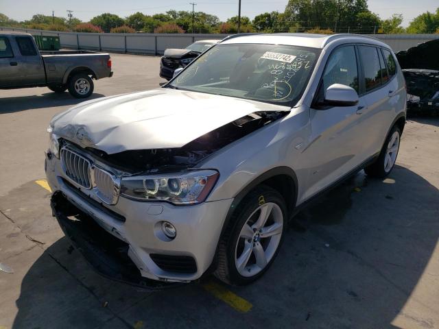 5UXWX9C32H0W74452 - 2017 BMW X3 XDRIVE2 SILVER photo 9