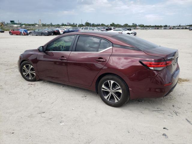 3N1AB8CV1MY210304 - 2021 NISSAN SENTRA SV MAROON photo 3