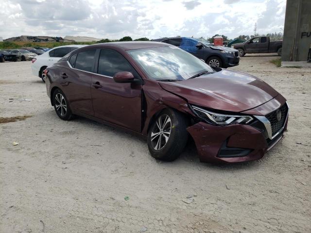 3N1AB8CV1MY210304 - 2021 NISSAN SENTRA SV MAROON photo 9