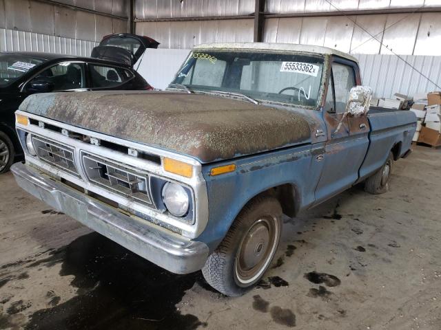 F10HLY83263 - 1977 FORD F-150 BLUE photo 2