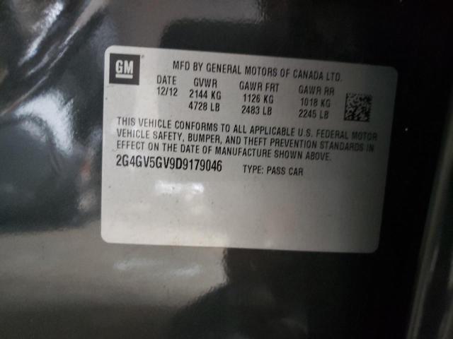 2G4GV5GV9D9179046 - 2013 BUICK REGAL GS Қара фото 10
