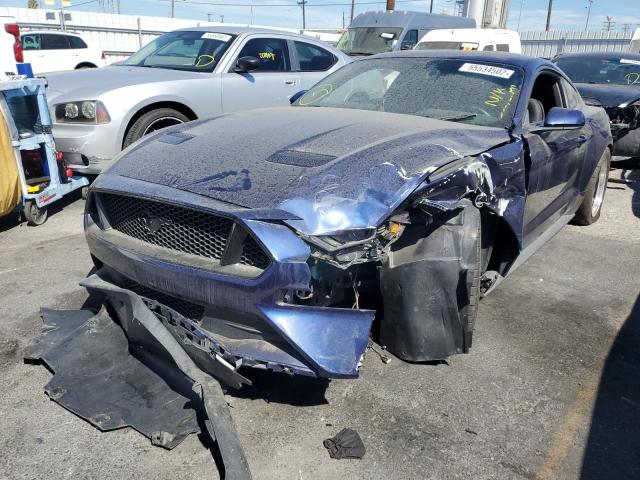 1FA6P8CF6J5180891 - 2018 FORD MUSTANG GT BLUE photo 2